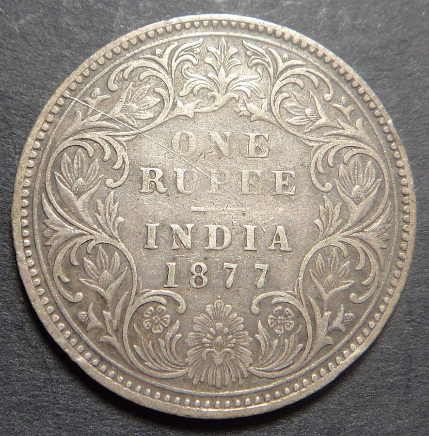 British India, Victorian Silver Rupee of 1877