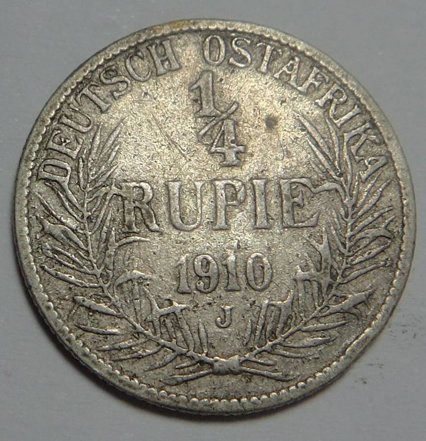 German East Africa: Quarter Rupie 1910J