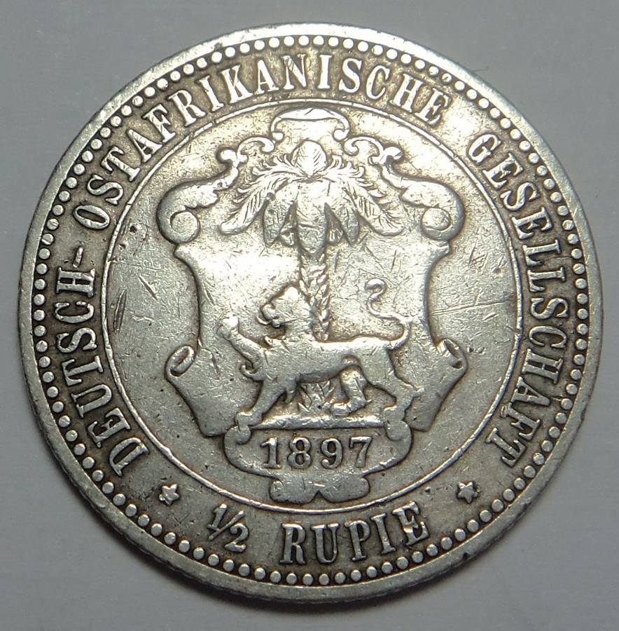 German East Africa: Half Rupie 1897