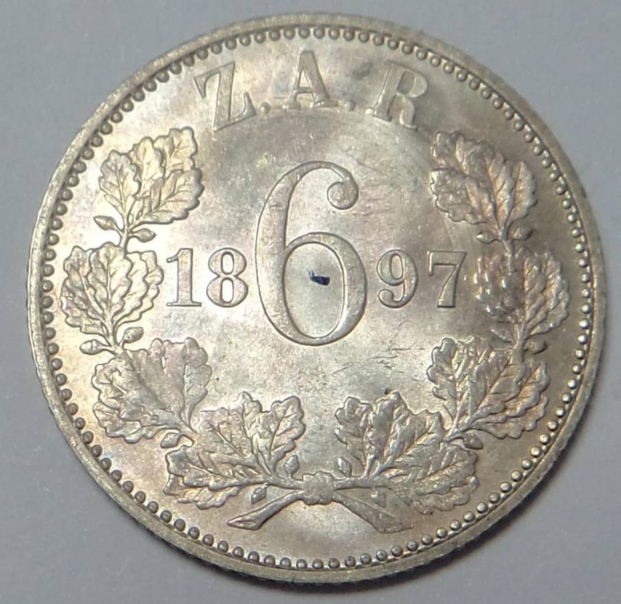 Paul Kruger ZAR 6-Pence 1897