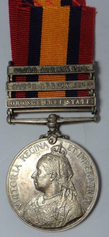 Queen's Medal to 149 Tpr. G.S. Hopkins. Harrismith Vol. L.H.
