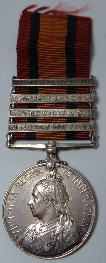 Queen's Medal to 624 Corpl. O. Angus. Johannesburg M.R.
