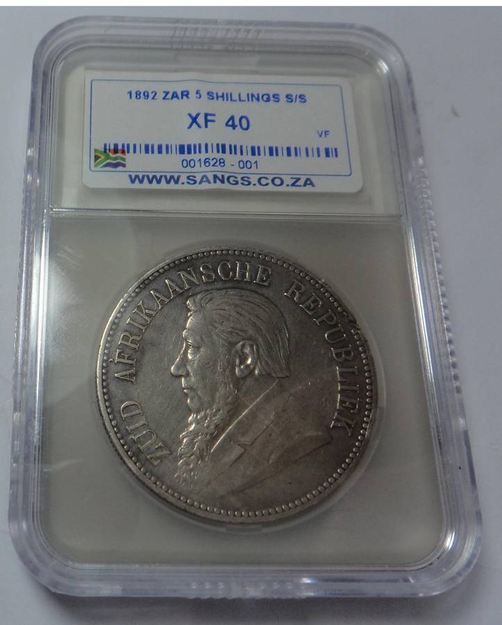 Paul Kruger ZAR Crown 1892 (Single Shaft) Sangs XF40