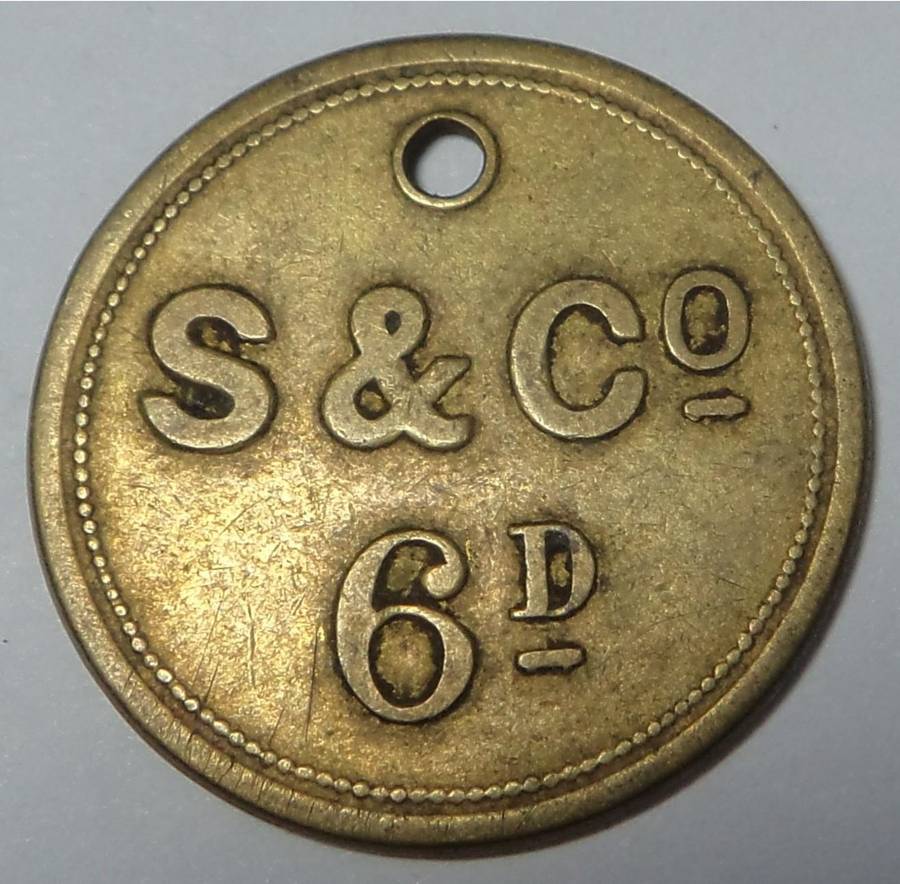Strachan & Co 6d Token (First Series)