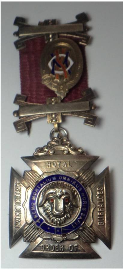 Sterling Silver Royal Antediluvian Order of Buffaloes Medal