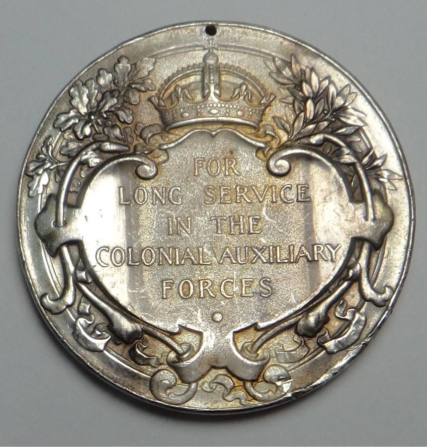 Colonial Auxiliary Forces Long Service Medal Disk