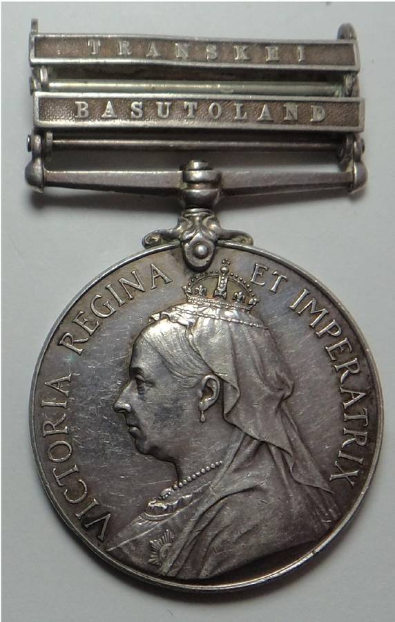 Cape of GH Medal to Capt. W.C.T. Thom, Bredasdorp Burghers