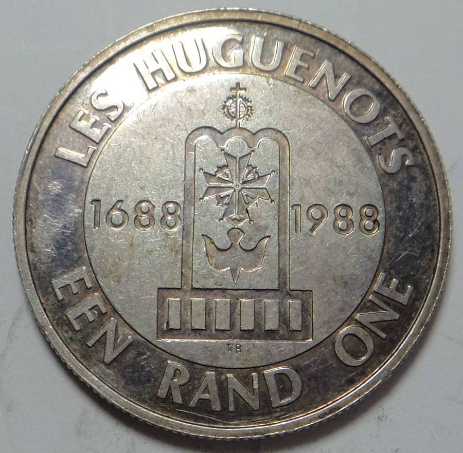 Republic of SA: Silver R1 of 1988 (Huguenots)