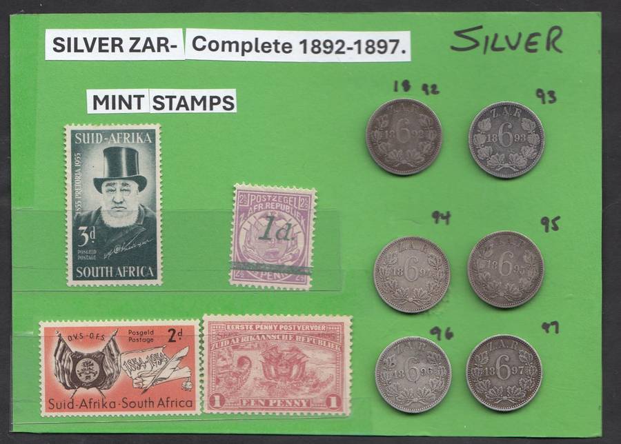 Stamp & Coin Combo: Paul Kruger & ZAR
