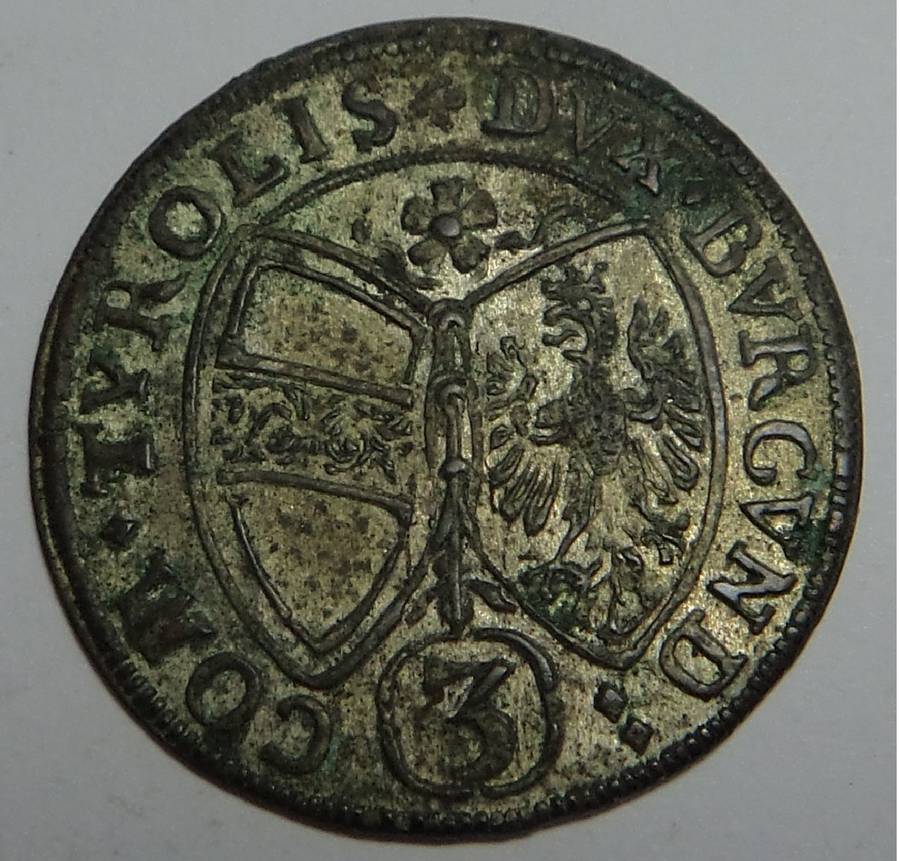 Austrian Sates (Tyrol) Silver 3 Kreuzer 1660