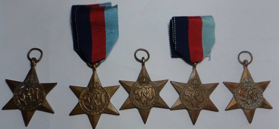 5 x WW2 1939-45 Stars to South Africans