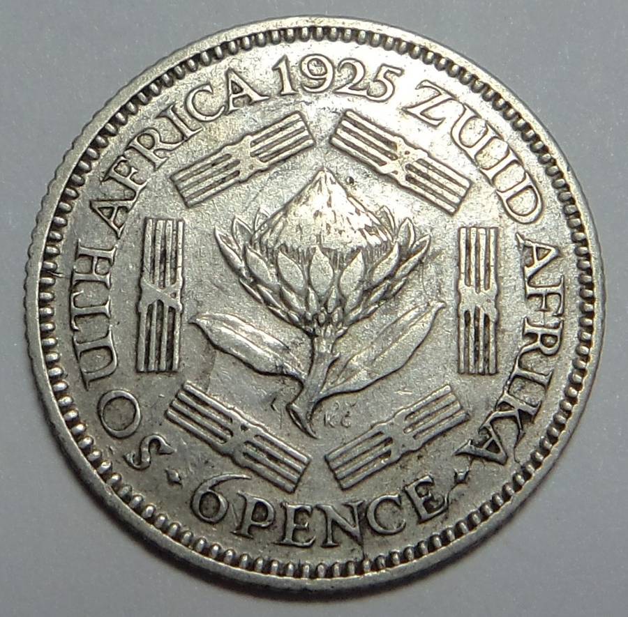 Union of SA Sixpence of 1925