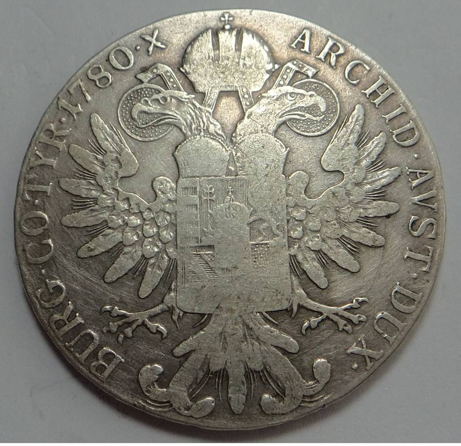 Austria: Silver Maria Therese Thaler dated 1780 (Coin 2 of 3)