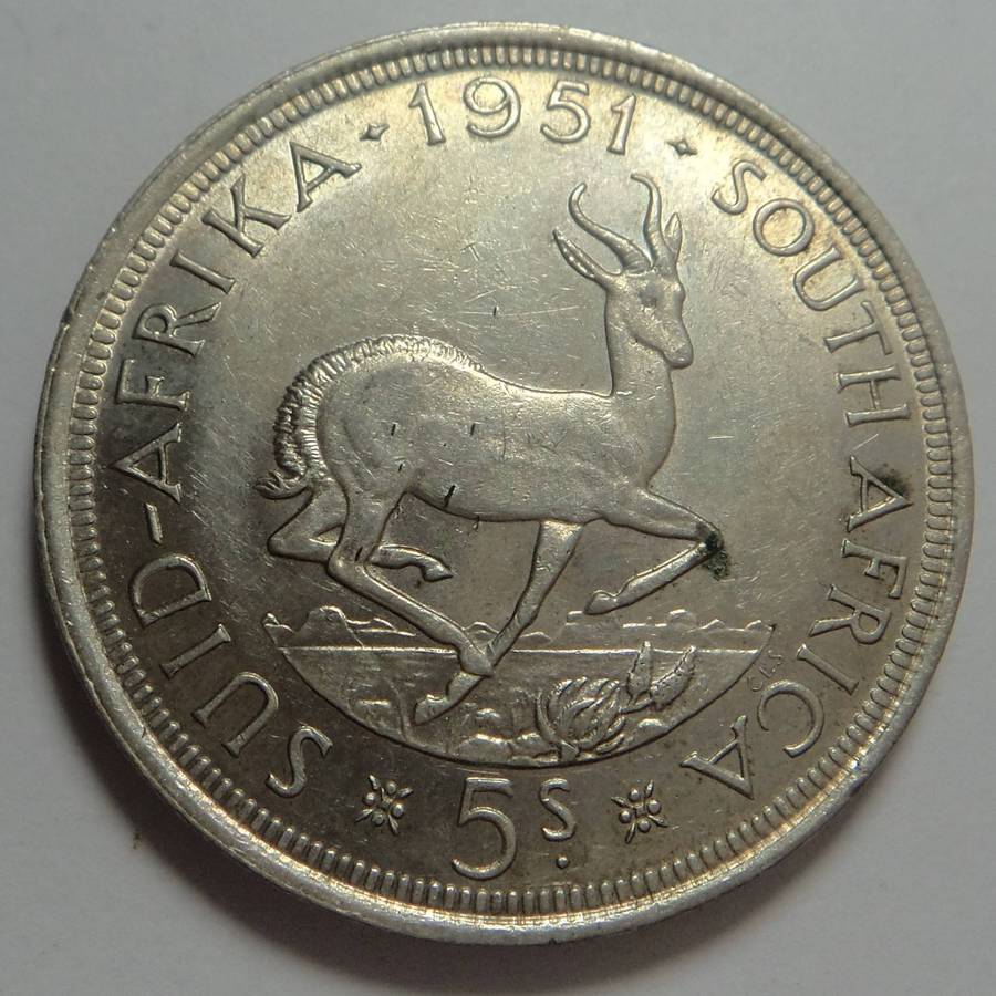 Union of SA Silver Crown (5/-) of 1951