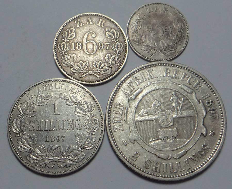 Paul Kruger ZAR: Partial Coin Set of 1897
