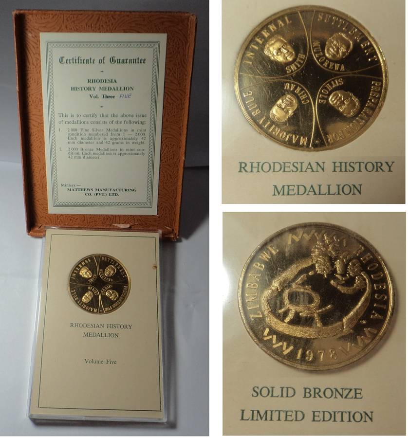 Rhodesian History Medallion Volume 5: Internal Settlement