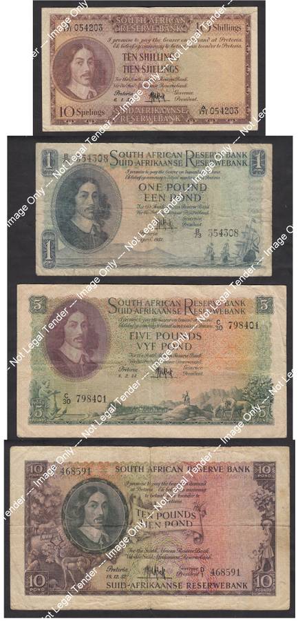 Union of South Africa: Type Set of the 1950s (Set 3 of 3)