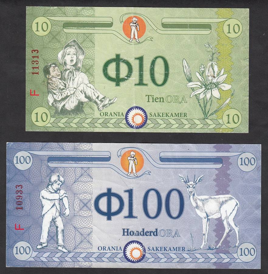 Orania: Ten Ora & Hundred Ora Notes