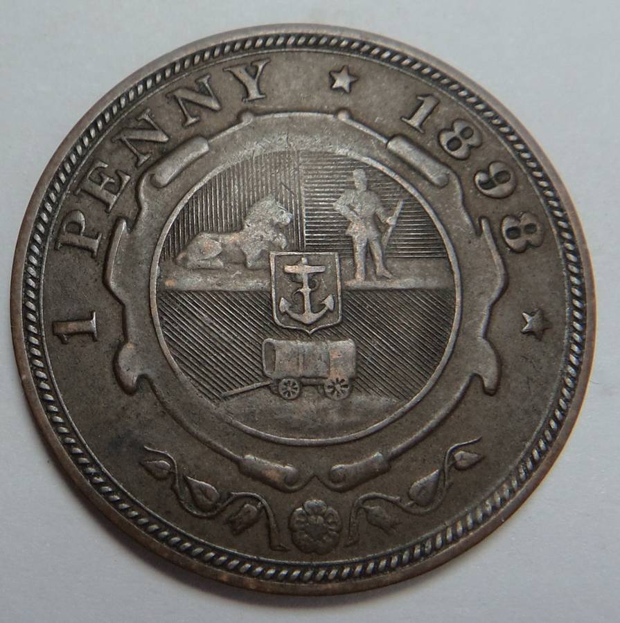Paul Kruger ZAR Penny of 1898