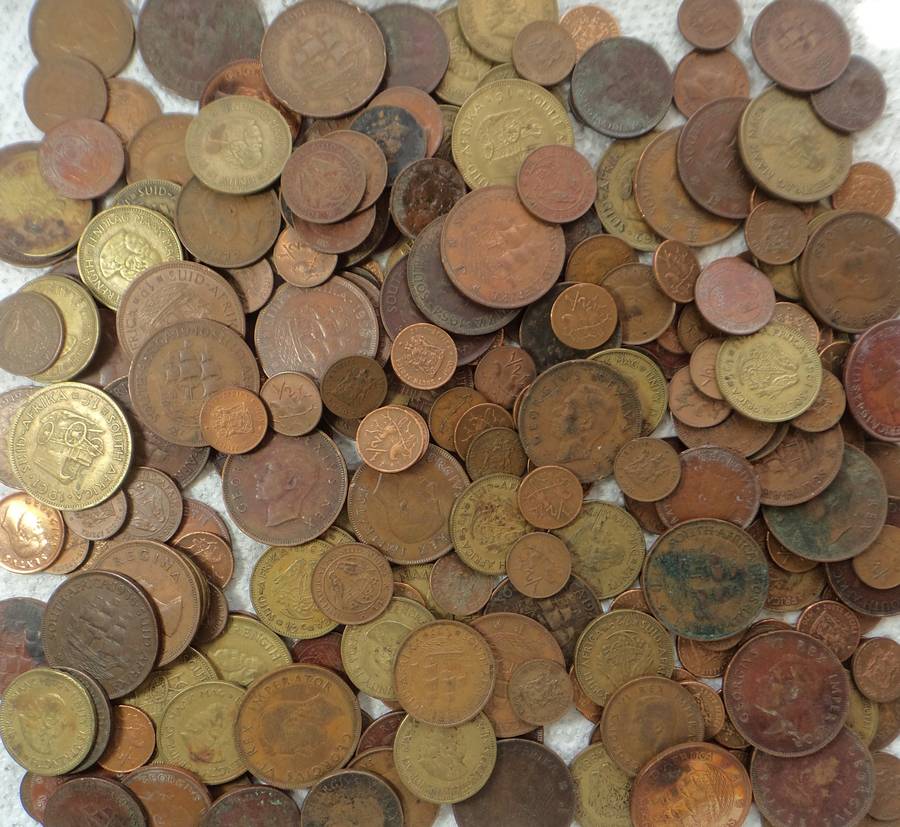 Large Collection of mostly old Copper Coins of South Africa
