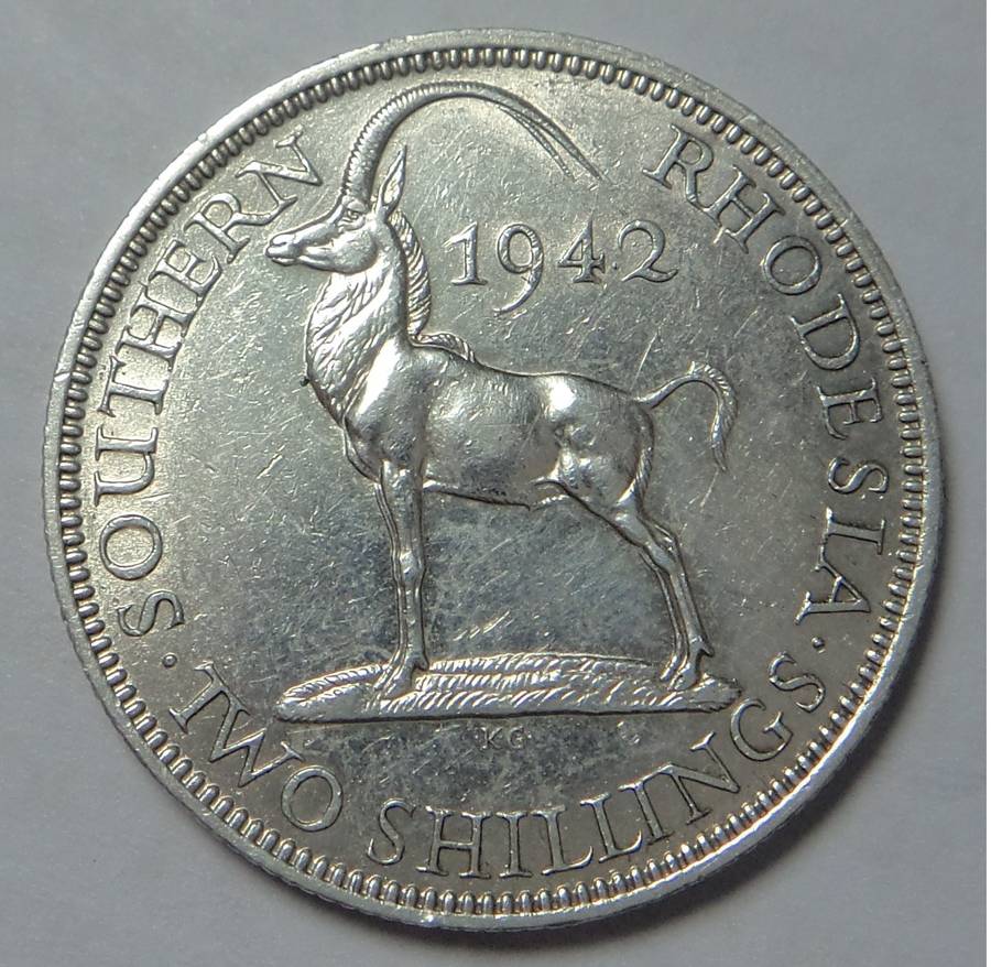 Southern Rhodesia: Two Shillings (2/-) of 1942