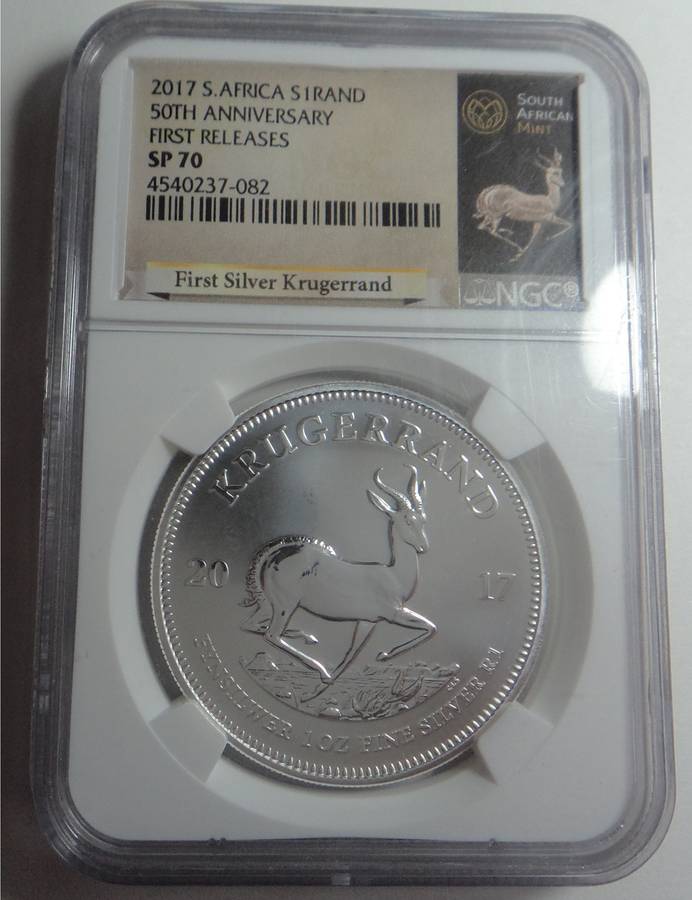 RSA: Silver 1-OZ Krugerrand 2017: NGC SP70 First Releases