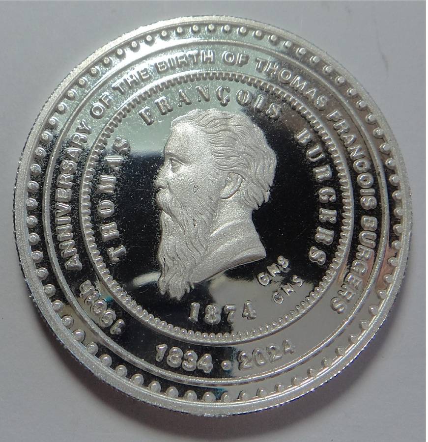 Fine Silver 1 Ounce Medal: Thomas Francois Burgers