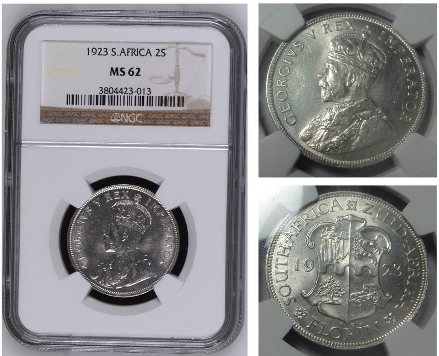 Union of SA 2-Shillings (2/-) 1923: NGC MS 62