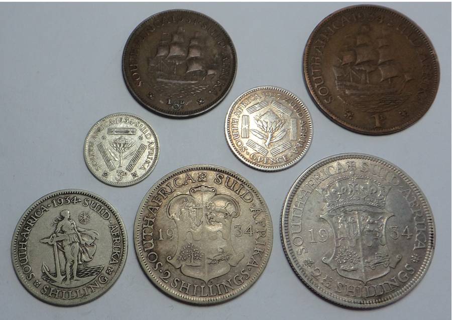 Union of SA: Coin Set of 1934