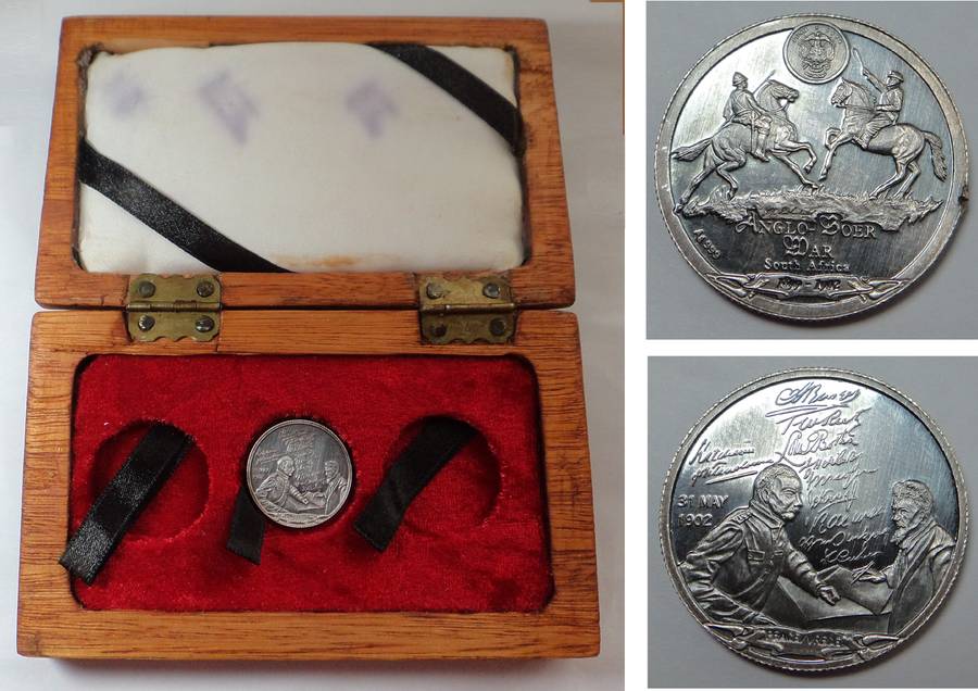 Anglo-Boer War Centenary Medal (Peace/Vrede) .999 Silver