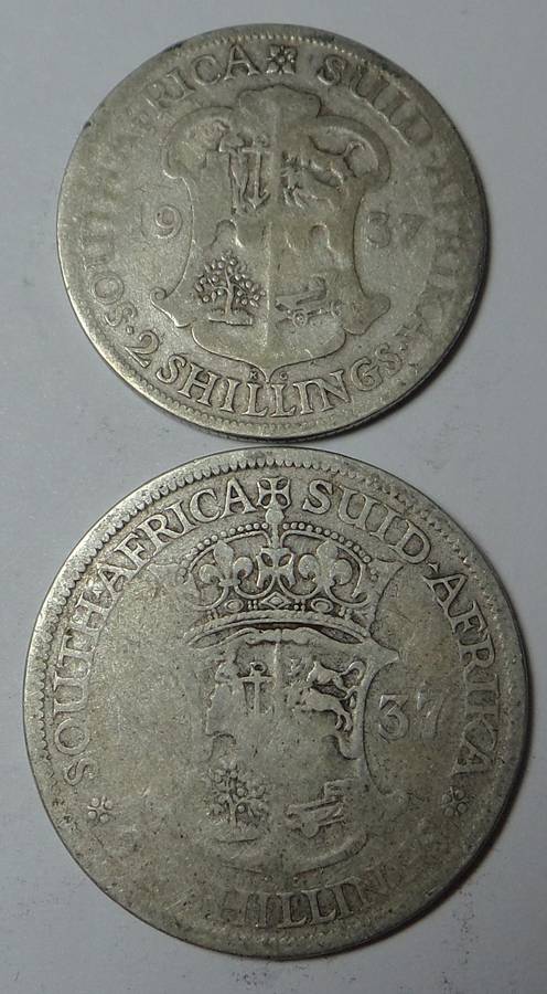 1937 SA Union 2-Shillings & Half Crown