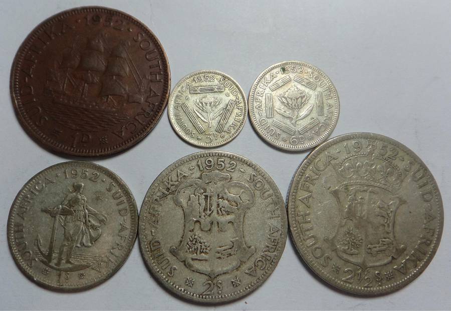 SA Union: Penny to Half Crown Set of 1952