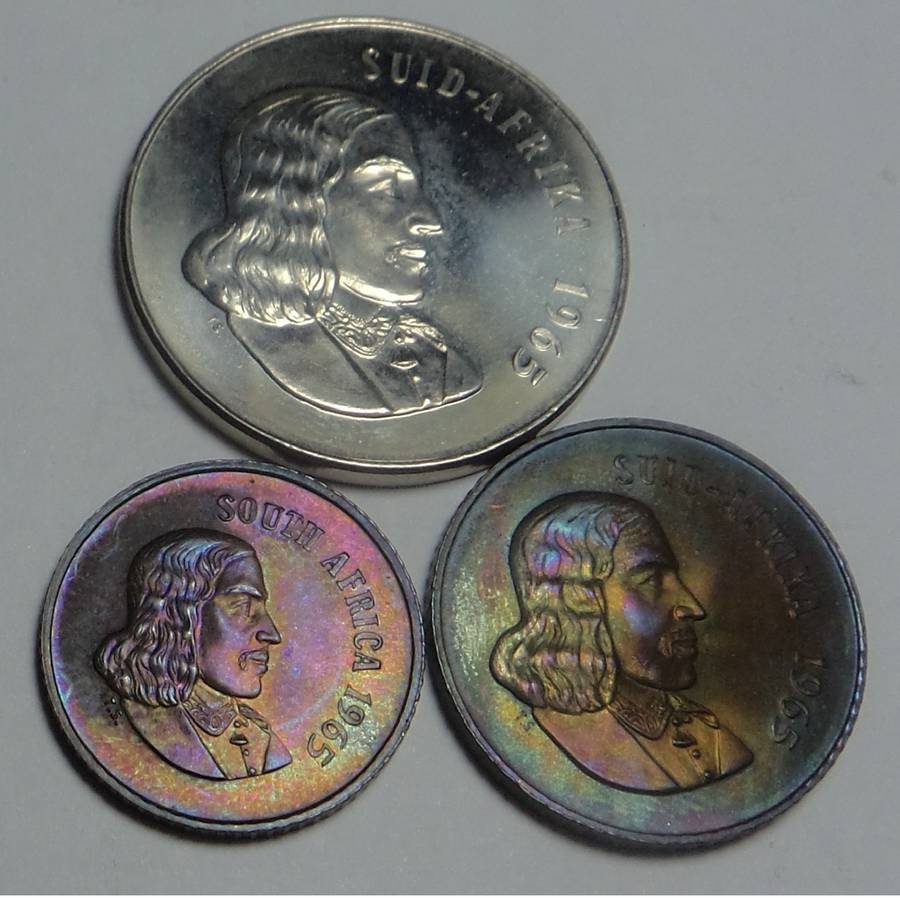 1965 Proof RSA 1 & 2 Cent & 50c