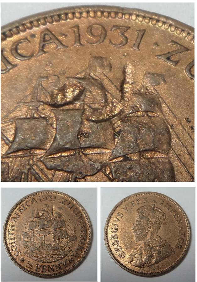 ERROR 1931 Penny of the Union of South Africa