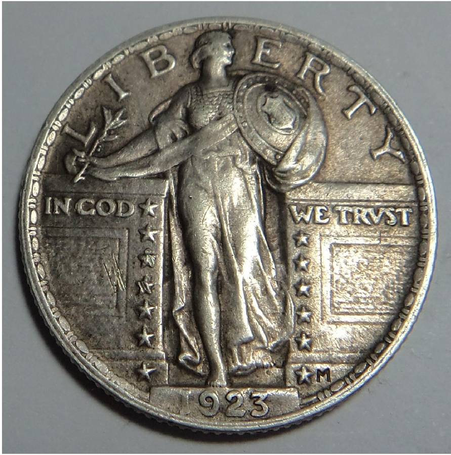 USA: Standing Liberty 1923 Quarter Dollar