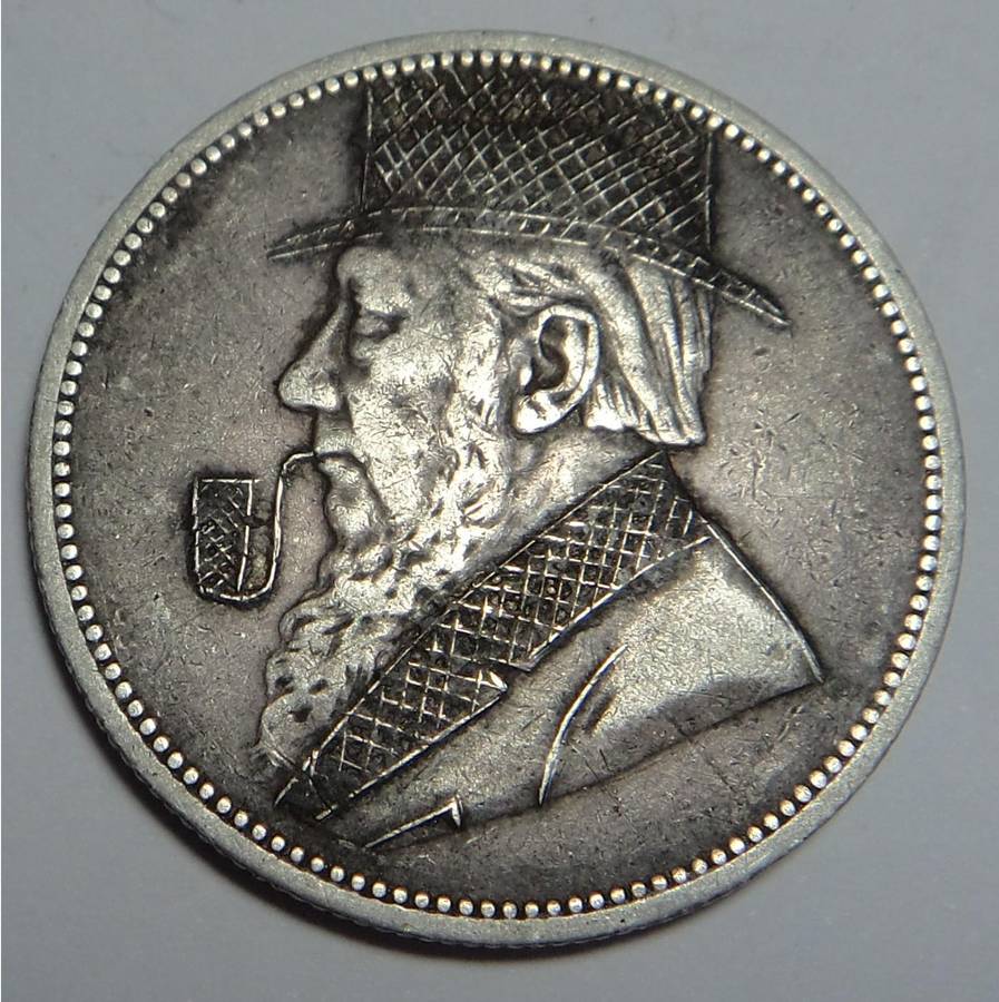 Paul Kruger ZAR: Pipe & Hat Trench Art 2-Shillings