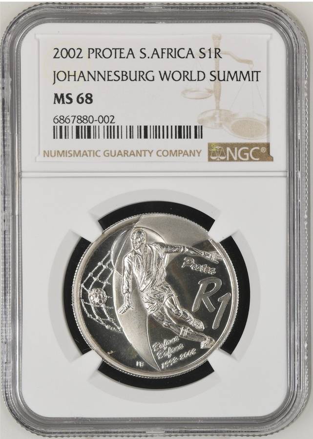 2002 Silver R1 (Soccer) NGC MS 68