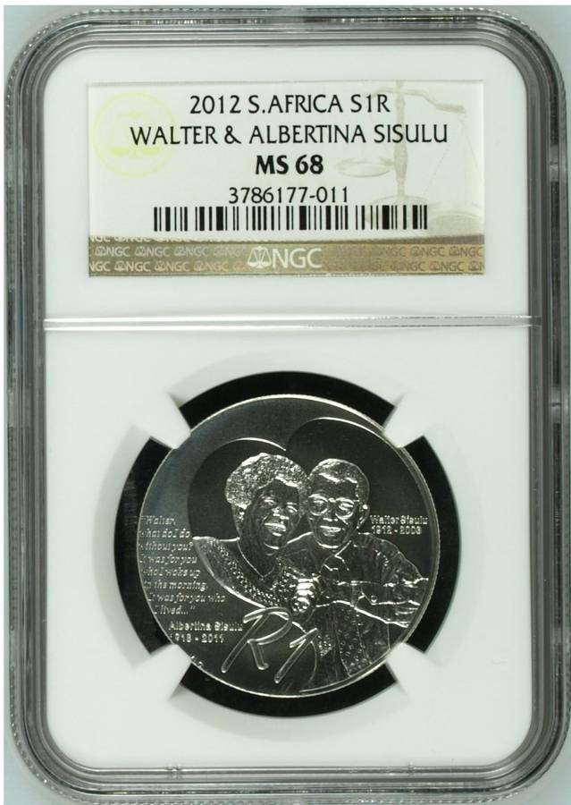 2012 Silver R1 (Sisulus) NGC MS 68