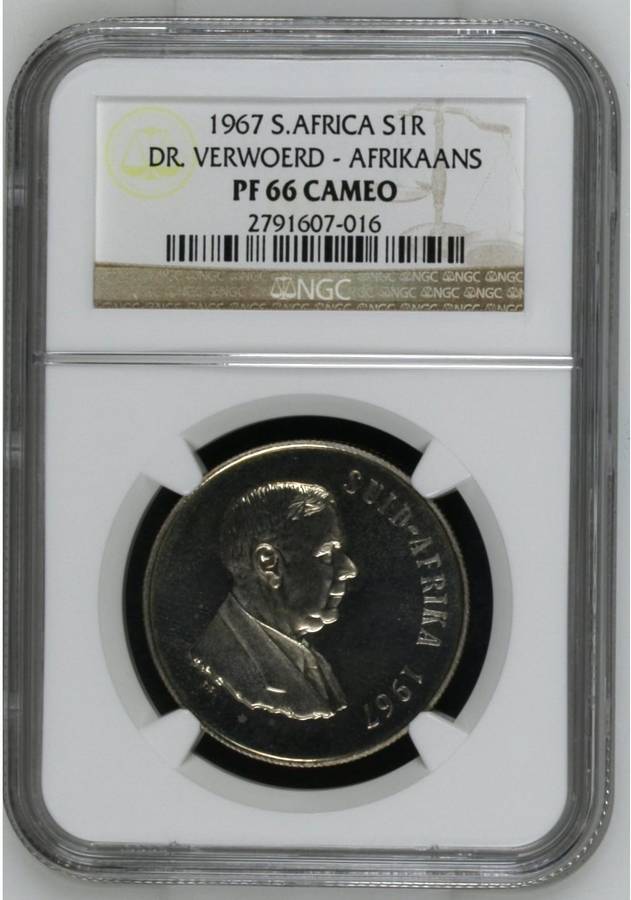 RSA Silver R1 1967 (Afr.) NGC PF66 Cameo