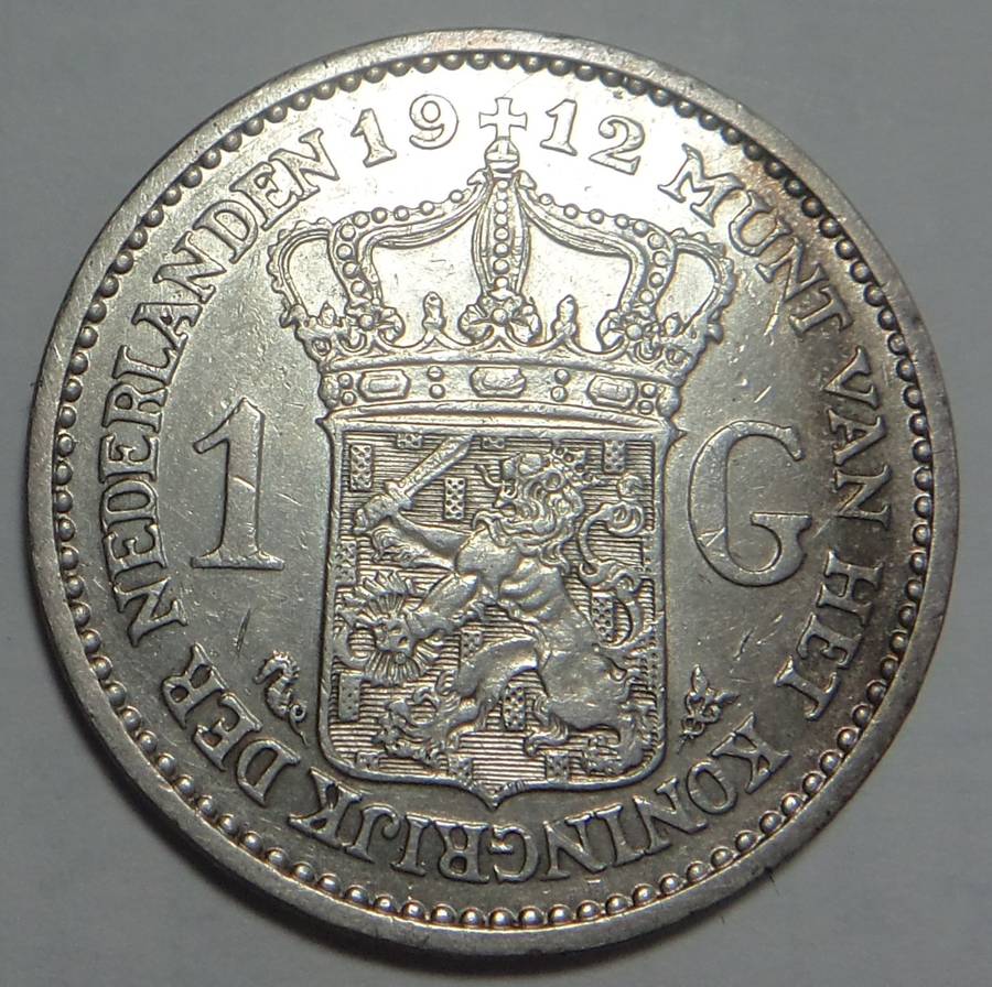 Netherlands: Silver Gulden of 1912 (Wilhelmina)