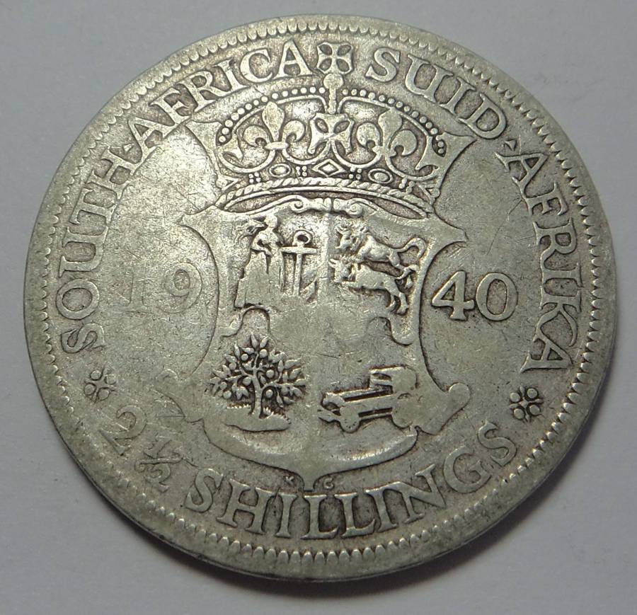 Union of SA: Half-Crown (2/6-) of 1940 (Coin 1 of 2)