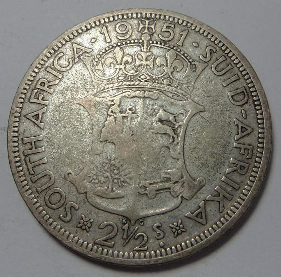 Union of SA: Half-Crown (2/6-) of 1951