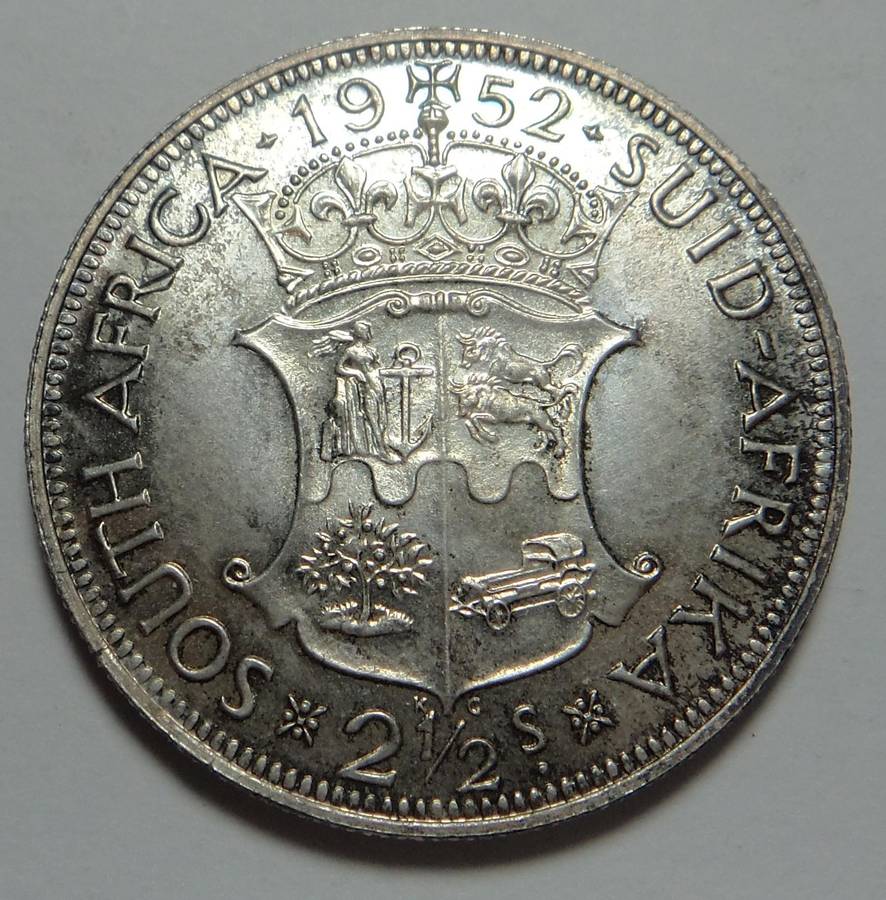 Union of South Africa: Proof Silver Half Crown (2/6-) of 1952