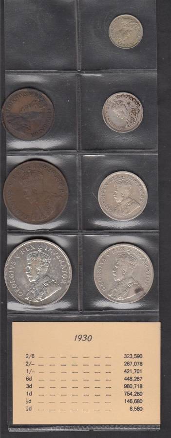 Union of South Africa: Coin set of 1930