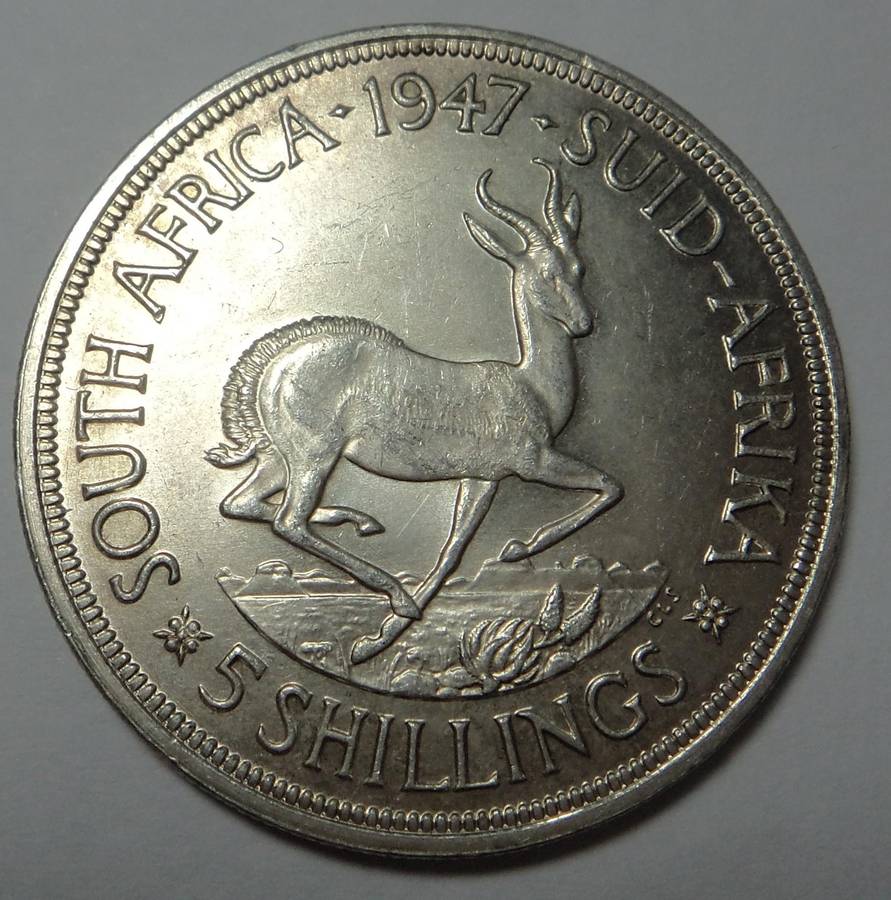 Union of South Africa: Crown (5/-) of 1947