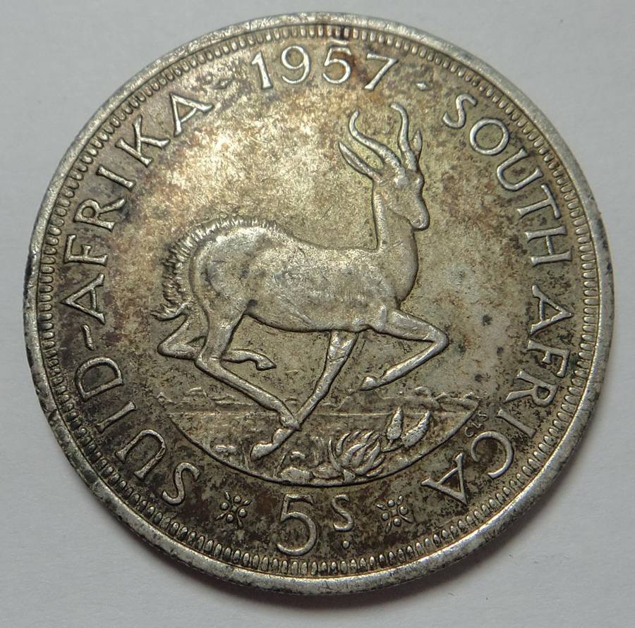 Union of South Africa: Crown (5/-) of 1957