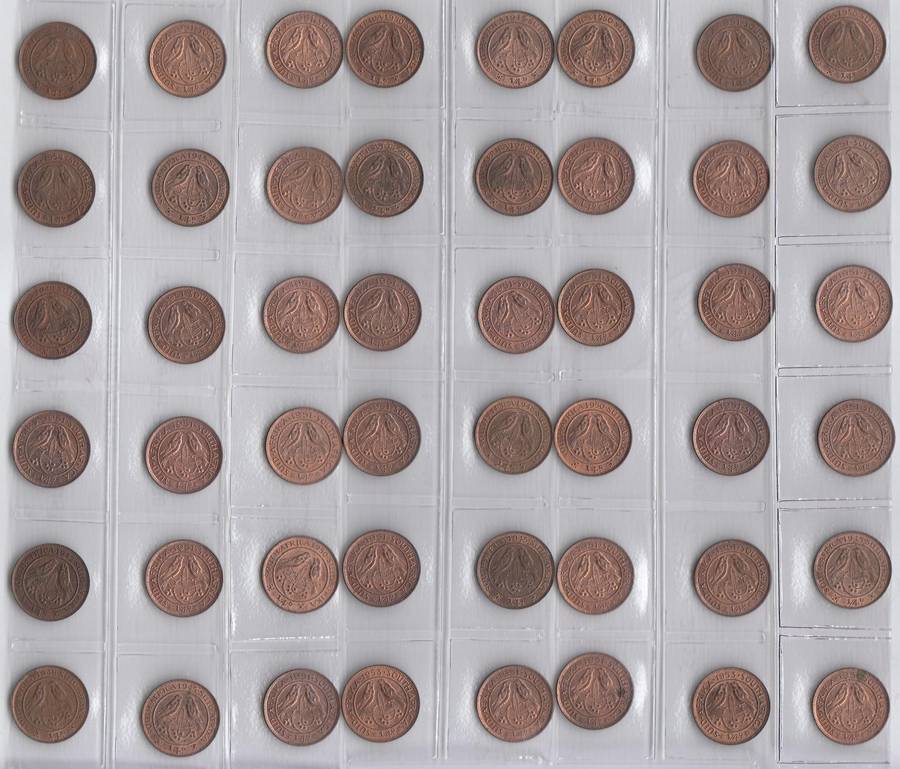 Collection of 48 UNCIRCULATED SA Farthings