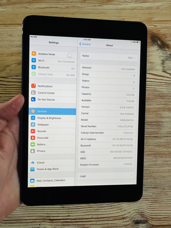 iPad Mini Wifi and Sim