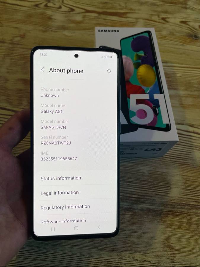 Samsung A51 with box