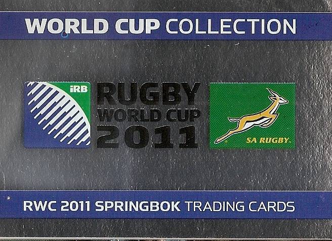 2011 BIG BALL RUGBY WORLD CUP COLLECTION - FOIL "COLLECTION LOGO" TRADING CARD 010